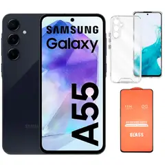 SAMSUNG - Galaxy A55 8GB+ 256GB Navy + Case Space + Mica