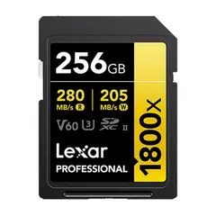 LEXAR - Memoria SD Professional 256GB - R280mb - W205mb - 1800x