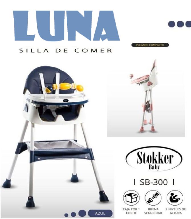 SILLA DE COMER BEBE LUNA STOKKER - AZUL