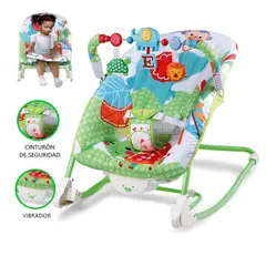 GENERICO - SILLA MECEDORA MUSICAL ELEFANTE VERDE 1