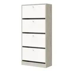 MUEBLES MACRUMO - Zapatera de 4 divisiones con puertas abatibles - Chantilli - Armado
