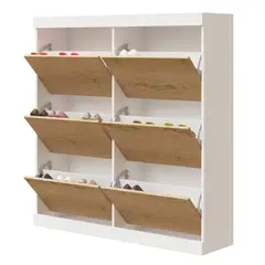MUEBLES MACRUMO - Zapatera de 6 divisiones con puertas abatibles- color Tribeca