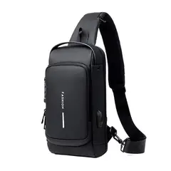 GENERICO - Canguro Riñonera Bolso de Pecho Antirrobo Fardo Impermeable con Clave