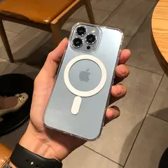 CLEAR - Funda Case con MagSafe iPhone 13 PRO MAX + Mica de Vidrio