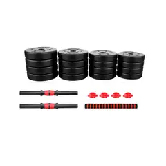 GENERICO - SET DE MANCUERNAS 30KG PVC CON ADAPTADOR