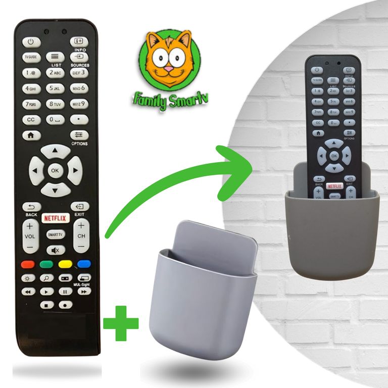 Control Remoto Aoc Para Smart Tv Lcdled + Soporte Griis