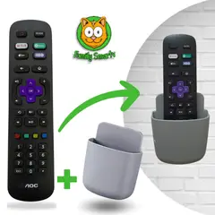 GENERICO - Control Remoto Aoc Roku Tv + Soporte Griis
