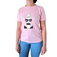 GENERICO - Polo Mujer Manga Corta GIRL BOSS - Rosado