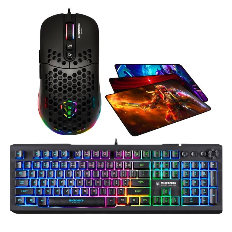 Kit Gamer 3 En 1 :teclado Avanty +mouse Warrior 7200dpi+pad