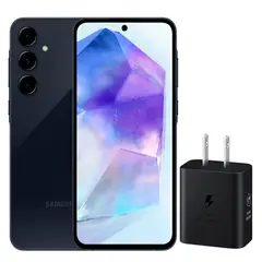 SAMSUNG - Galaxy A55 5G 8GB 256GB Navy + Adapter 25W GAN