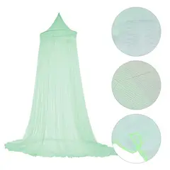 GENERICO - Malla Mosquitera cortina Verde Limón para cama tipo cúpula
