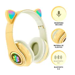 RYBIU IMPORT - Orejera Funcional con Buen Sonido Amarillo Y+Ligas de Regalo