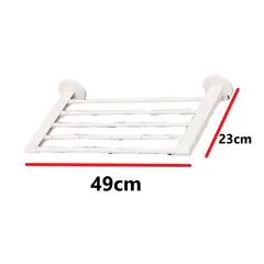 GENERICO - Pack x2 Repisas toallero BLANCO de acero inoxidable