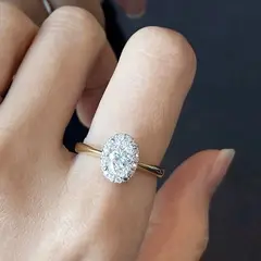 LA TIENDA 88 JOYAS Y ACCESORIOS - La Tienda 88 - Anillo De Compromiso Mujer Bañado en Oro de 18k- Blanco