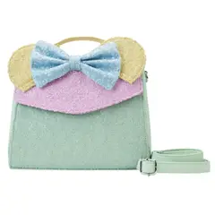LOUNGEFLY - Cartera Crossbody Minnie Mouse Lentejuelas Pastel
