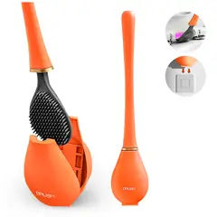 GENERICO - Cepillo para Inodoro de Silicona con Pegatina Naranja