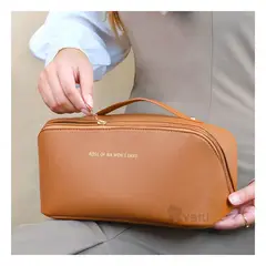 RYBIU IMPORT - Cosmetiquero para Viaje Practico en Marron Y+Gift MiniAgenda