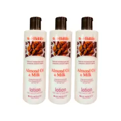 GENERICO - 3 Locion Corporal De Aceite De Almendras Y Leche 500Ml