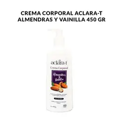 GENERICO - Crema Corporal Aclara-T Almendras Y Vainilla 450Gr