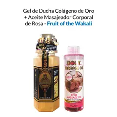 GENERICO - Gel De Ducha Colágeno De Oro + Aceite Masajeador Corporal De Rosa
