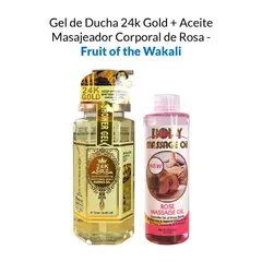 GENERICO - Gel De Ducha 24K Gold + Aceite Masajeador Corporal De Rosa