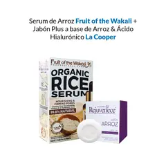 GENERICO - Serum De Arroz Orgánico X2 Botellas + Jabón Plus A Base De Arroz Con Ácido Hialurónico