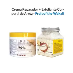 GENERICO - Crema Reparador + Exfoliante Corporal De Arroz - Fruit Of The Wakali