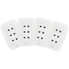 HOME LIGHT - Pack 4 unidades Tomacorriente triple deluxe