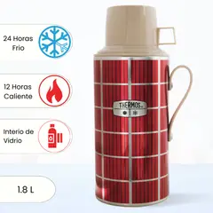 THERMOS - Termo de Bebida para Hogar ESCOCÉS 1.8 Lt Rojo