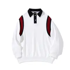 BLWOENS - Camiseta de manga larga para hombres y mujeres en primavera y otoño - Blanco