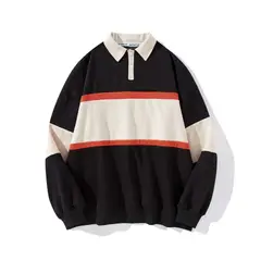 BLWOENS - Camiseta de manga larga para hombres y mujeres en primavera y otoño - Negro