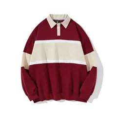 BLWOENS - Camiseta de manga larga para hombres y mujeres en primavera y otoño - Rojo