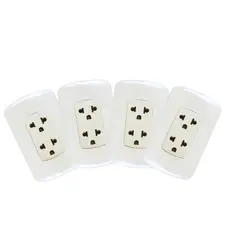 HOME LIGHT - Pack 4 unidades tomacorriente Doble clásico