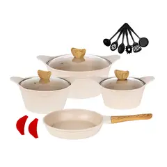 DECOKASA - Juego de Ollas Antiadherente y Accesorios 13 PCS - Signature ST05