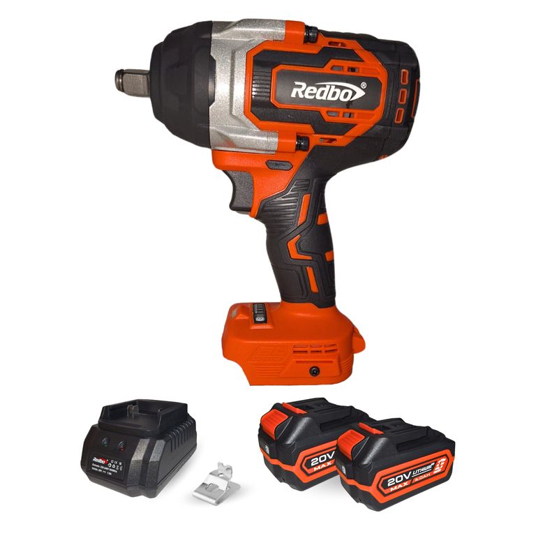 Llave de impacto 880nm incluye 2 baterias 4ah Redbo