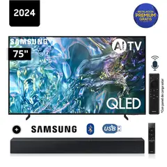 SAMSUNG - Televisor Smart TV 75 QLED 4K QN75Q60D + Soundbar HW-C400