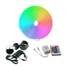 GENERICO - Luz Led Neón MULTI COLOR 5m +fuente De Poder 12v+conector Hembra