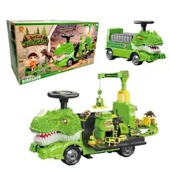 GENERICO - Bugui Dinosaurio 2 en 1 Pista con luces y sonido -Verde