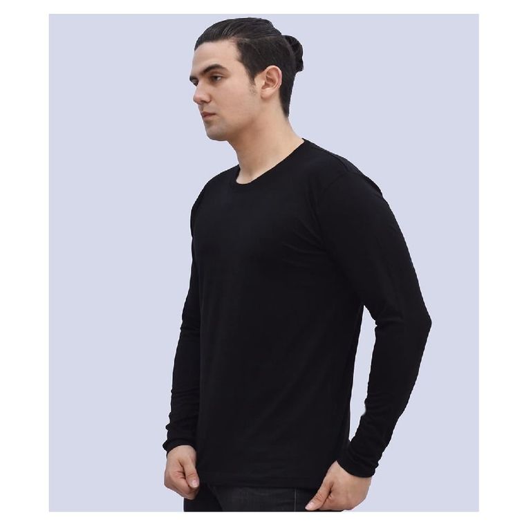 Polo Básico Manga Larga Negro para Hombre