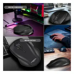 RYBIU IMPORT - Mouse Innovador y Util Storm X Negro Y+Papel de Regalo
