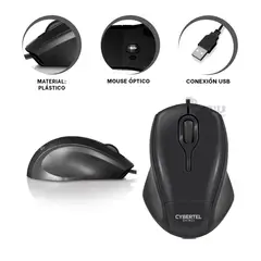 RYBIU IMPORT - Cursor Storm X en Coloracion Negro Y+Banderitas Adhesivas