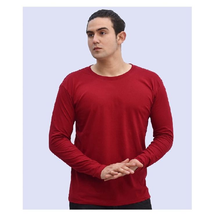 Polo Básico Manga Larga Rojo para Hombre