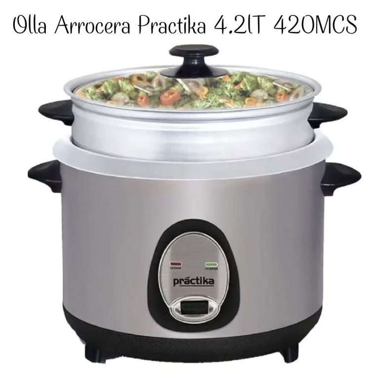 Olla Arrocera 4.2 lt Con Vaporera Cromada