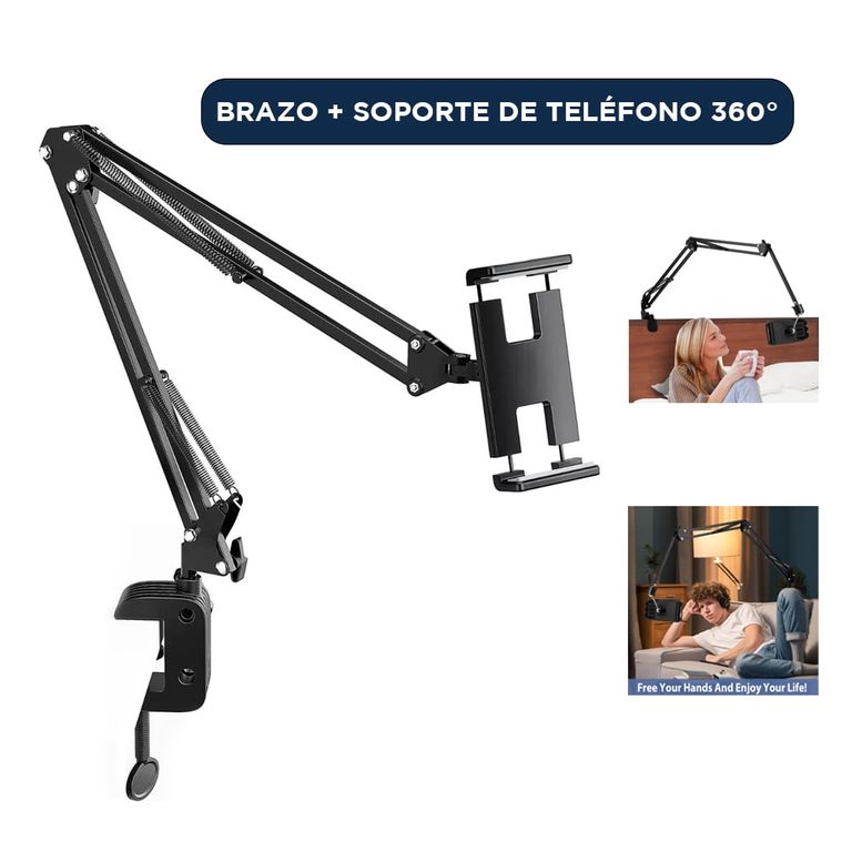 Soporte para Celular y Tablet 18 cm Sujetador Brazo Flexible ML-E4