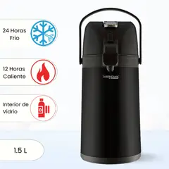 THERMOS - Termo Sifón LEVER CROMADO 1.50 L Negro