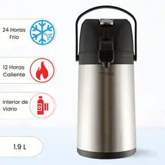 THERMOS - Termo Sifón LEVER CROMADO 1.90 L Gris