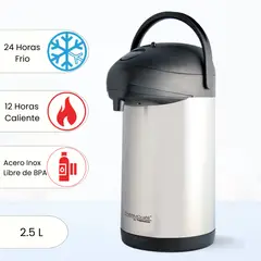 THERMOS - Termo Sifón AIR PUMP POT - ACERO 2.50 L Gris