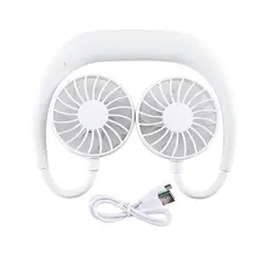 OEM - Ventilador recargable para cuello flexible portatil sports Blanco