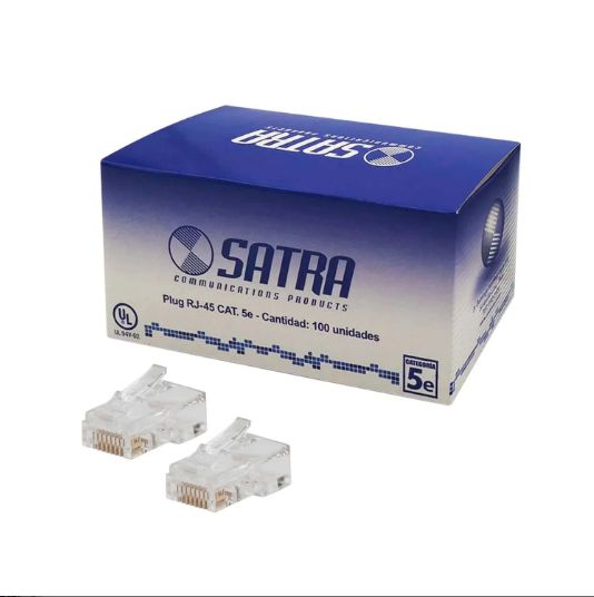 Conector Plug RJ45 Cat 5e X 100 Und