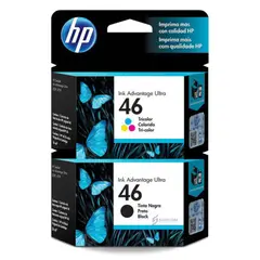 HP - Kit Tinta 46 Negro Tricolor Original